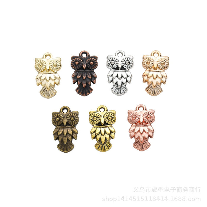 Zinc Alloy Owl Charm Pendant No.047050 for DIY Necklace Bracelet Jewelry Making