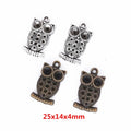 Zinc Alloy Owl Charm Pendant No.087349 for DIY Necklace Bracelet Jewelry Making view 1