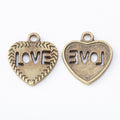 Zinc Alloy Heart Love Charm Pendant for DIY Necklace Bracelet Jewelry Making view 4