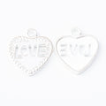 Zinc Alloy Heart Love Charm Pendant for DIY Necklace Bracelet Jewelry Making view 3