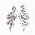 Zinc Alloy Snake Charm Pendant No.554232 for DIY Necklace Bracelet Jewelry Making view 2