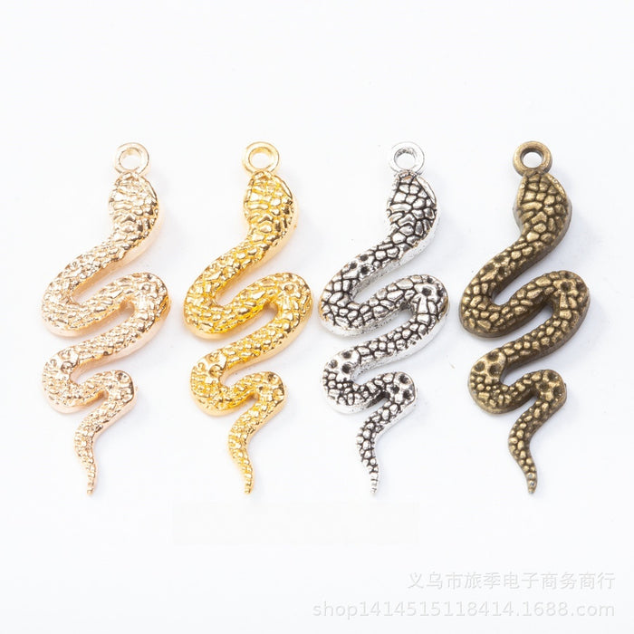 Zinc Alloy Snake Charm Pendant No.554232 for DIY Necklace Bracelet Jewelry Making