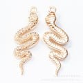 Zinc Alloy Snake Charm Pendant No.554232 for DIY Necklace Bracelet Jewelry Making view 4
