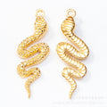 Zinc Alloy Snake Charm Pendant No.554232 for DIY Necklace Bracelet Jewelry Making view 3