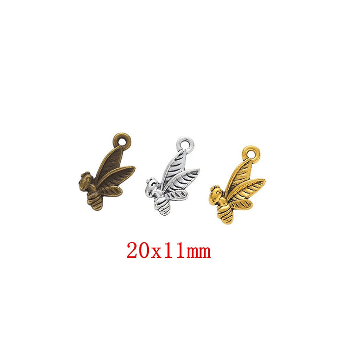 Zinc Alloy Bee Charm Pendant No.488305 for DIY Necklace Bracelet Jewelry Making
