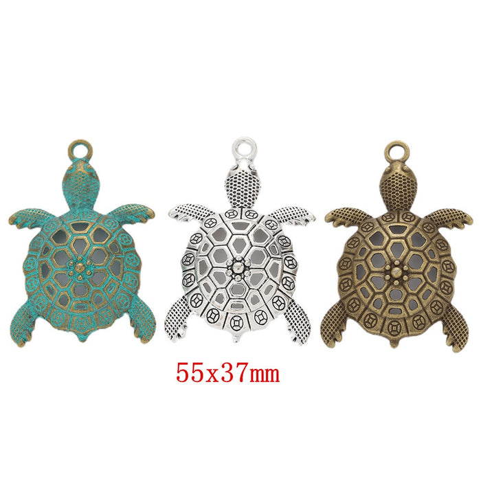 Zinc Alloy Turtle Charm Pendant No.607820 for DIY Necklace Bracelet Jewelry Making