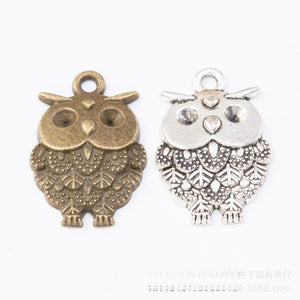 Zinc Alloy Owl Charm Pendant No.982877 for DIY Necklace Bracelet Jewelry Making