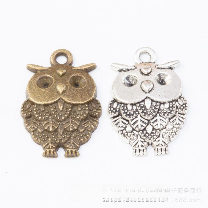Zinc Alloy Owl Charm Pendant No.982877 for DIY Necklace Bracelet Jewelry Making