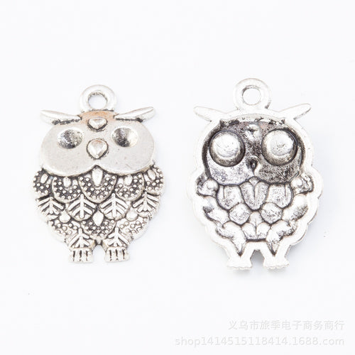 Zinc Alloy Owl Charm Pendant No.982877 for DIY Necklace Bracelet Jewelry Making