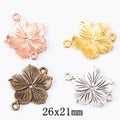 Zinc Alloy Flower Charm Pendant No.647159 for DIY Necklace Bracelet Jewelry Making view 1