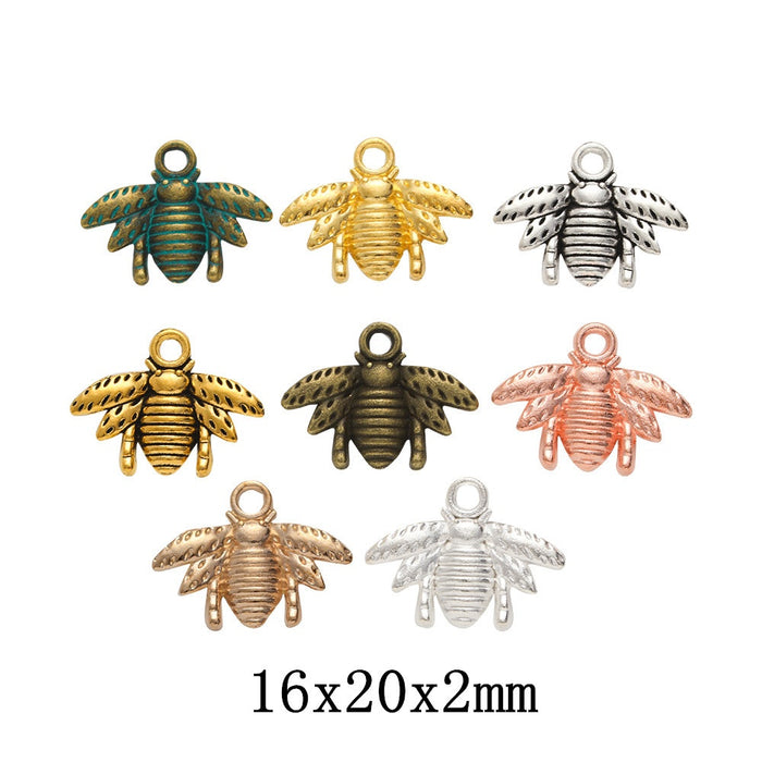 Zinc Alloy Bee Charm Pendant No.070429 for DIY Necklace Bracelet Jewelry Making