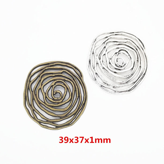 Zinc Alloy Rose Charm Pendant No.315037 for DIY Necklace Bracelet Jewelry Making