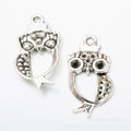 Zinc Alloy Owl Charm Pendant No.006129 for DIY Necklace Bracelet Jewelry Making view 2