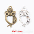 Zinc Alloy Owl Charm Pendant No.006129 for DIY Necklace Bracelet Jewelry Making view 1
