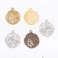 Zinc Alloy Tree Charm Pendant No.944000 for DIY Necklace Bracelet Jewelry Making view 1