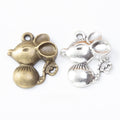 Zinc Alloy Mouse Charm Pendant for DIY Necklace Bracelet Jewelry Making view 1