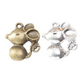 Zinc Alloy Mouse Charm Pendant for DIY Necklace Bracelet Jewelry Making view 4