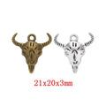 Zinc Alloy Bull Head Charm Pendant for DIY Necklace Bracelet Jewelry Making view 1