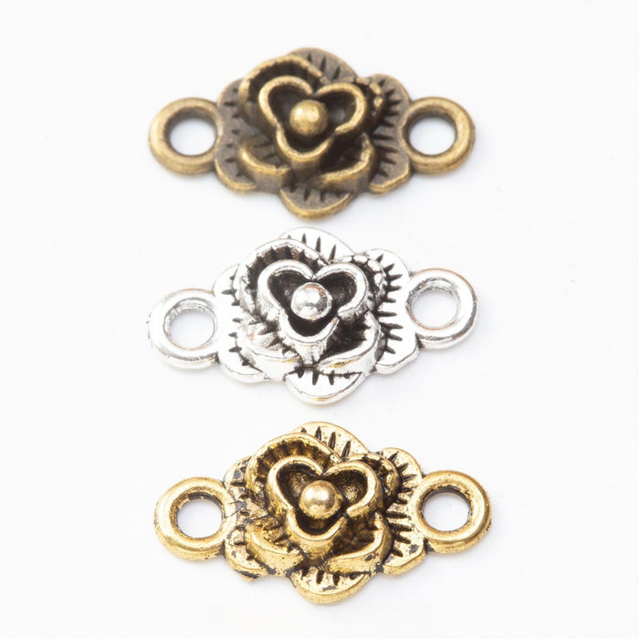 Zinc Alloy Rose Charm Pendant No.502073 for DIY Necklace Bracelet Jewelry Making