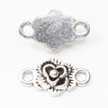 Zinc Alloy Rose Charm Pendant No.502073 for DIY Necklace Bracelet Jewelry Making view 2