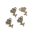 Zinc Alloy Rose Charm Pendant No.046060 for DIY Necklace Bracelet Jewelry Making view 3