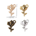 Zinc Alloy Rose Charm Pendant No.046060 for DIY Necklace Bracelet Jewelry Making view 1