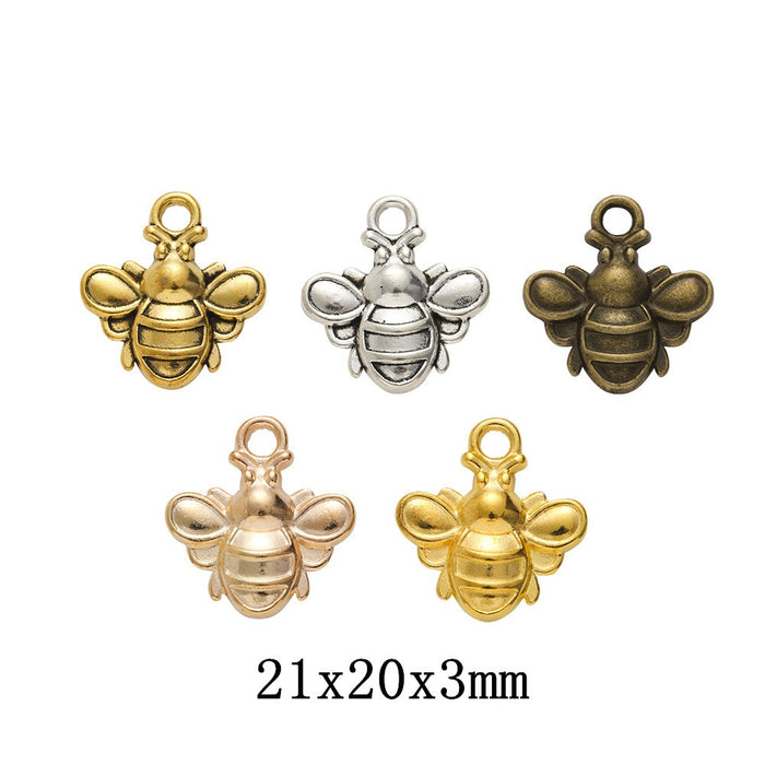 Zinc Alloy Bee Charm Pendant No.479937 for DIY Necklace Bracelet Jewelry Making