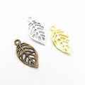 Zinc Alloy Leaf Charm Pendant No.338775 for DIY Necklace Bracelet Jewelry Making view 1