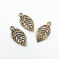 Zinc Alloy Leaf Charm Pendant No.338775 for DIY Necklace Bracelet Jewelry Making view 2