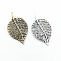 Zinc Alloy Leaf Charm Pendant No.658017 for DIY Necklace Bracelet Jewelry Making view 1