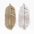 Zinc Alloy Feather Leaf Charm Pendant No.658562 for DIY Necklace Bracelet Jewelry Making view 4