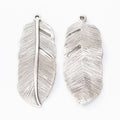 Zinc Alloy Feather Leaf Charm Pendant No.658562 for DIY Necklace Bracelet Jewelry Making view 3