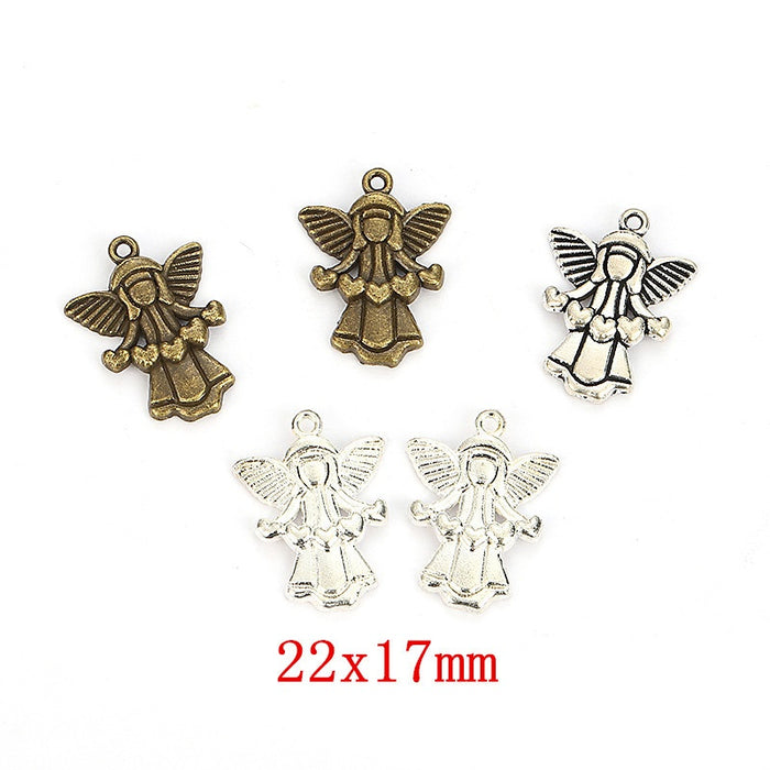 Zinc Alloy Angel Charm Pendant No.338609 for DIY Necklace Bracelet Jewelry Making