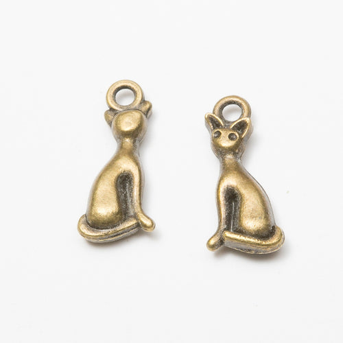 Zinc Alloy Cat Charm Pendant No.887392 for DIY Necklace Bracelet Jewelry Making