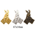 Zinc Alloy Rabbit Head Charm Pendant for DIY Necklace Bracelet Jewelry Making view 1