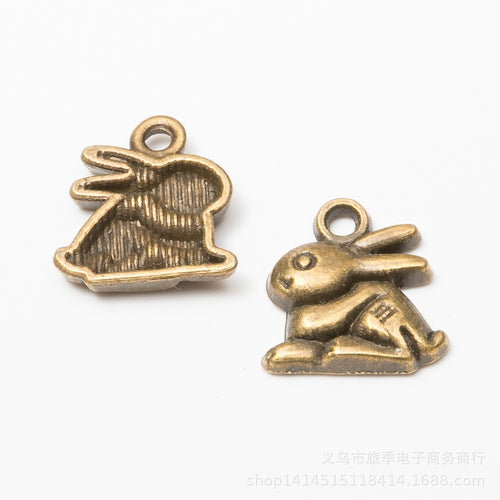 Zinc Alloy Rabbit Charm Pendant No.141124 for DIY Necklace Bracelet Jewelry Making