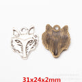 Zinc Alloy Wolf Head Charm Pendant No.444126 for DIY Necklace Bracelet Jewelry Making view 1