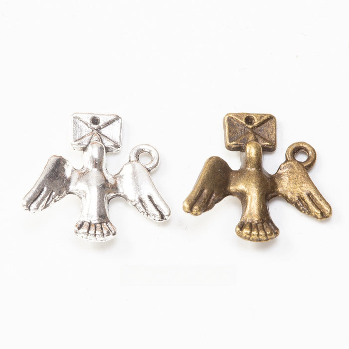 Zinc Alloy Bird Charm Pendant No.733253 for DIY Necklace Bracelet Jewelry Making