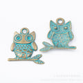 Zinc Alloy Owl Charm Pendant No.869291 for DIY Necklace Bracelet Jewelry Making view 3