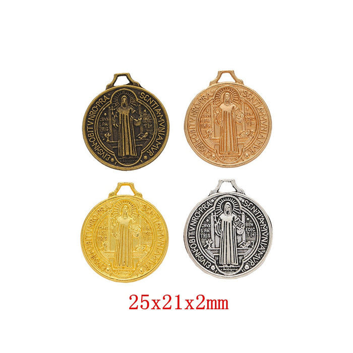 Zinc Alloy Jesus Medal Charm Pendant for DIY Necklace Bracelet Jewelry Making