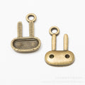 Zinc Alloy Rabbit Charm Pendant No.868279 for DIY Necklace Bracelet Jewelry Making view 2