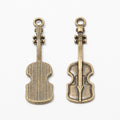 Zinc Alloy Guitar Charm Pendant No.426128 for DIY Necklace Bracelet Jewelry Making view 2