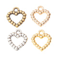 Zinc Alloy Heart Charm Pendant No.655819 for DIY Necklace Bracelet Jewelry Making view 5