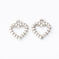 Zinc Alloy Heart Charm Pendant No.655819 for DIY Necklace Bracelet Jewelry Making view 3