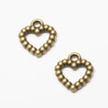 Zinc Alloy Heart Charm Pendant No.655819 for DIY Necklace Bracelet Jewelry Making view 2