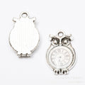 Zinc Alloy Owl Clock Charm Pendant for DIY Necklace Bracelet Jewelry Making view 5