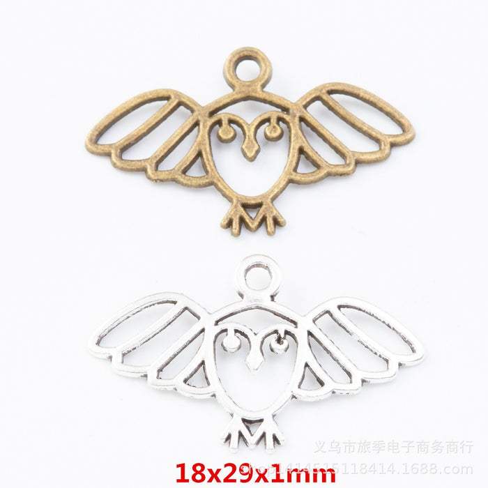 Zinc Alloy Owl Charm Pendant No.308555 for DIY Necklace Bracelet Jewelry Making