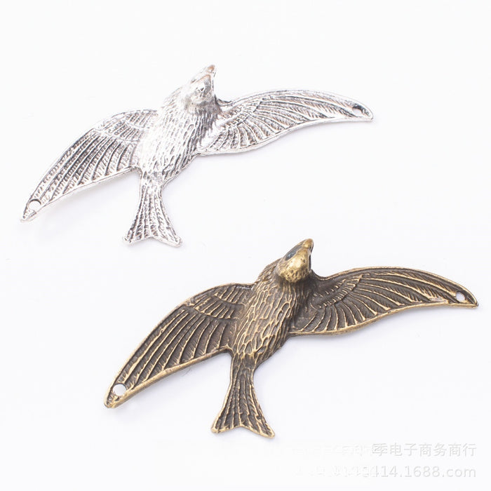 Zinc Alloy Two Birds Charm Pendant for DIY Necklace Bracelet Jewelry Making