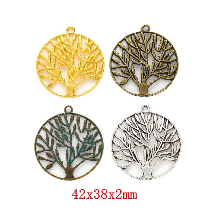 Zinc Alloy Tree Of Life Charm Pendant No.521037 for DIY Necklace Bracelet Jewelry Making