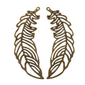 Zinc Alloy Feather Leaf Charm Pendant No.061457 for DIY Necklace Bracelet Jewelry Making view 2